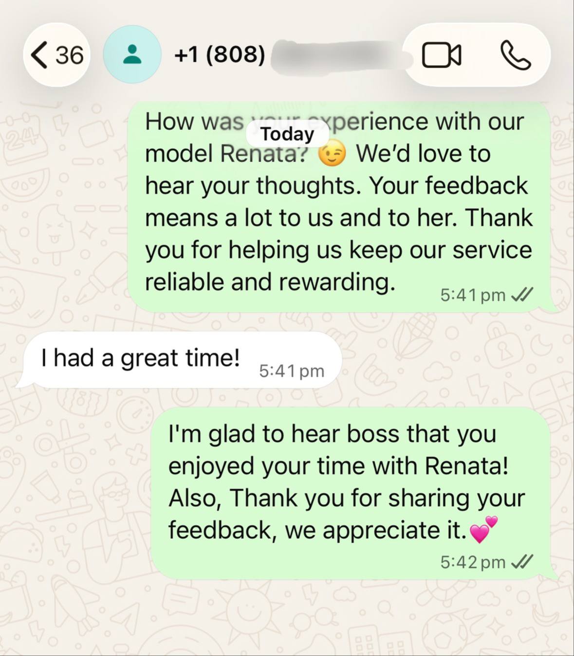 Renata's client review- I had a great time!