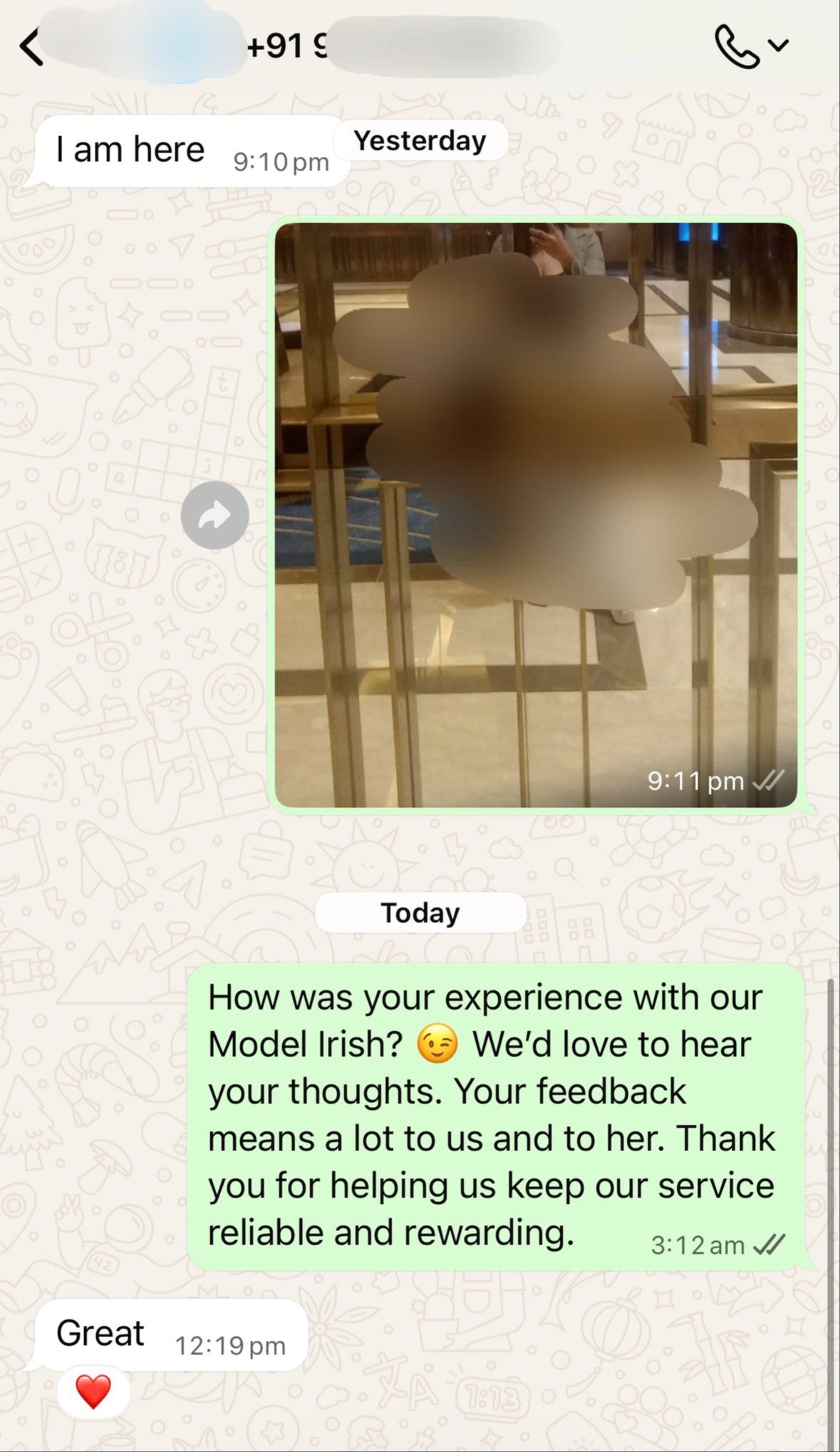 Great Feedback on Irish from Client proof screenshot