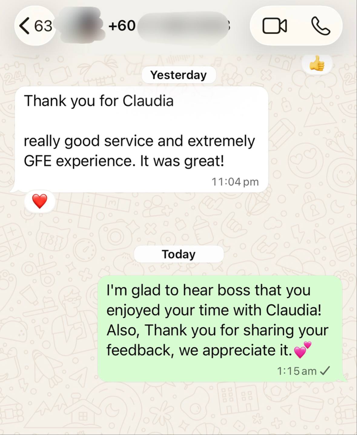 Filipina escort Claudia in Manila - verified profile