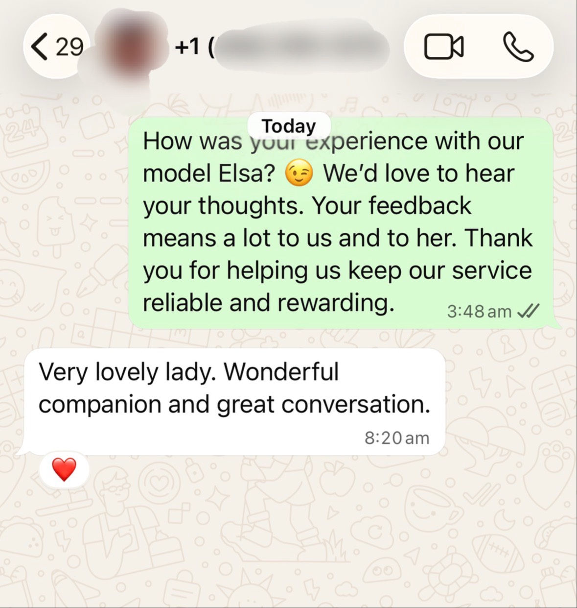 Very lovely lady. Wonderful companion and great conversation proof screenshot