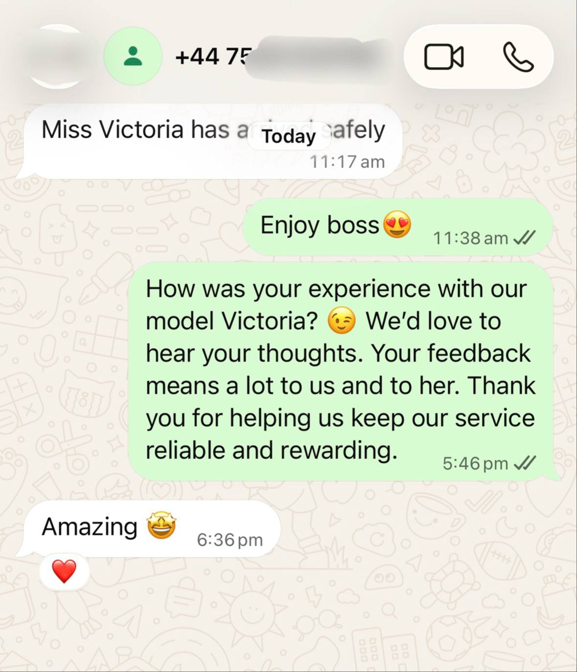 Victoria's client review- Amazing!🤩 proof screenshot