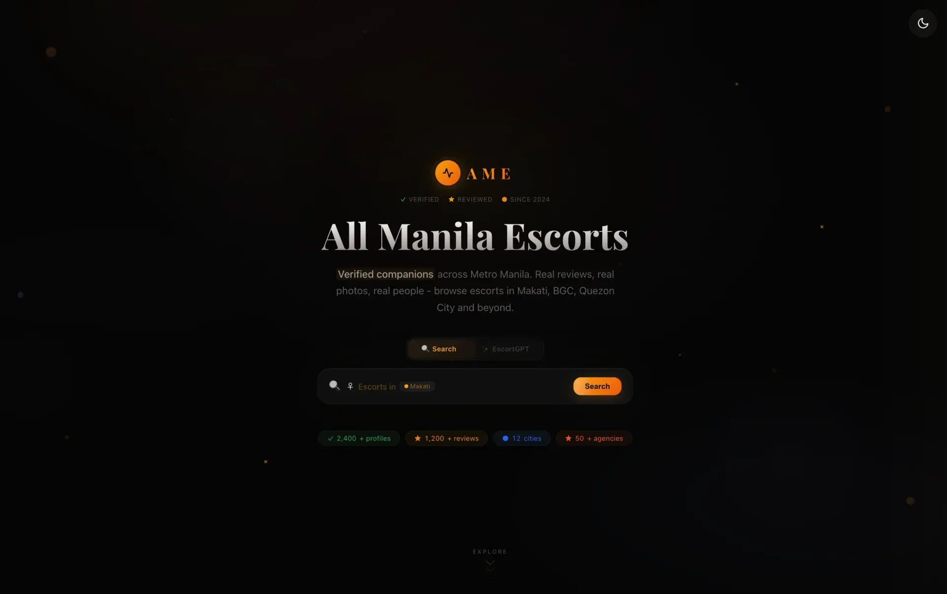 AME directory preview of The Courtesans of Manila agency listing